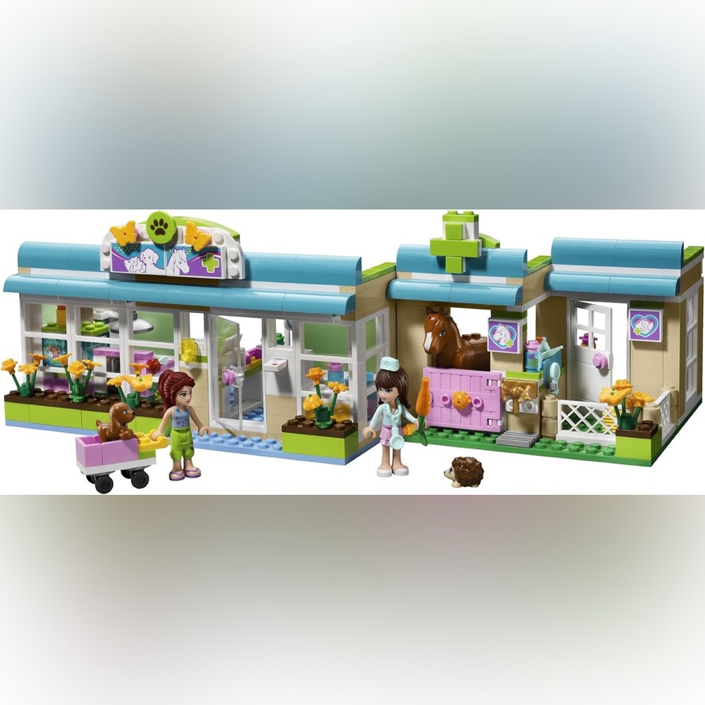 LEGO Friends #3188 Heartlake Vet + 2 Sticker Sheets Retired 2012 Set (Pre-Owned)